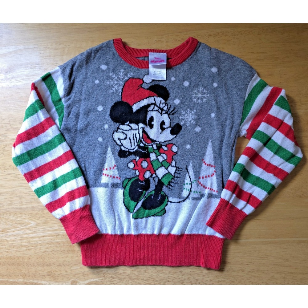 Minnie Mouse Girls 3T Disney Junior Minnie Sweater Cotton Holiday